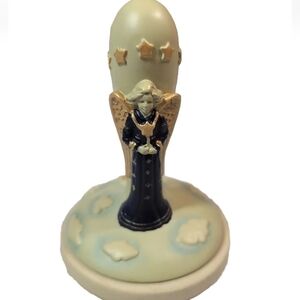 Vintage Heavenly Angel Brown Bag Stoneware Cookie Press